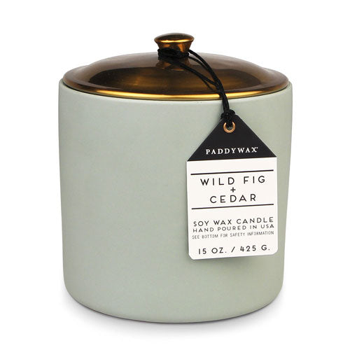 Hygge Wild Fig & Cedar Candle in Ceramic (Sage)