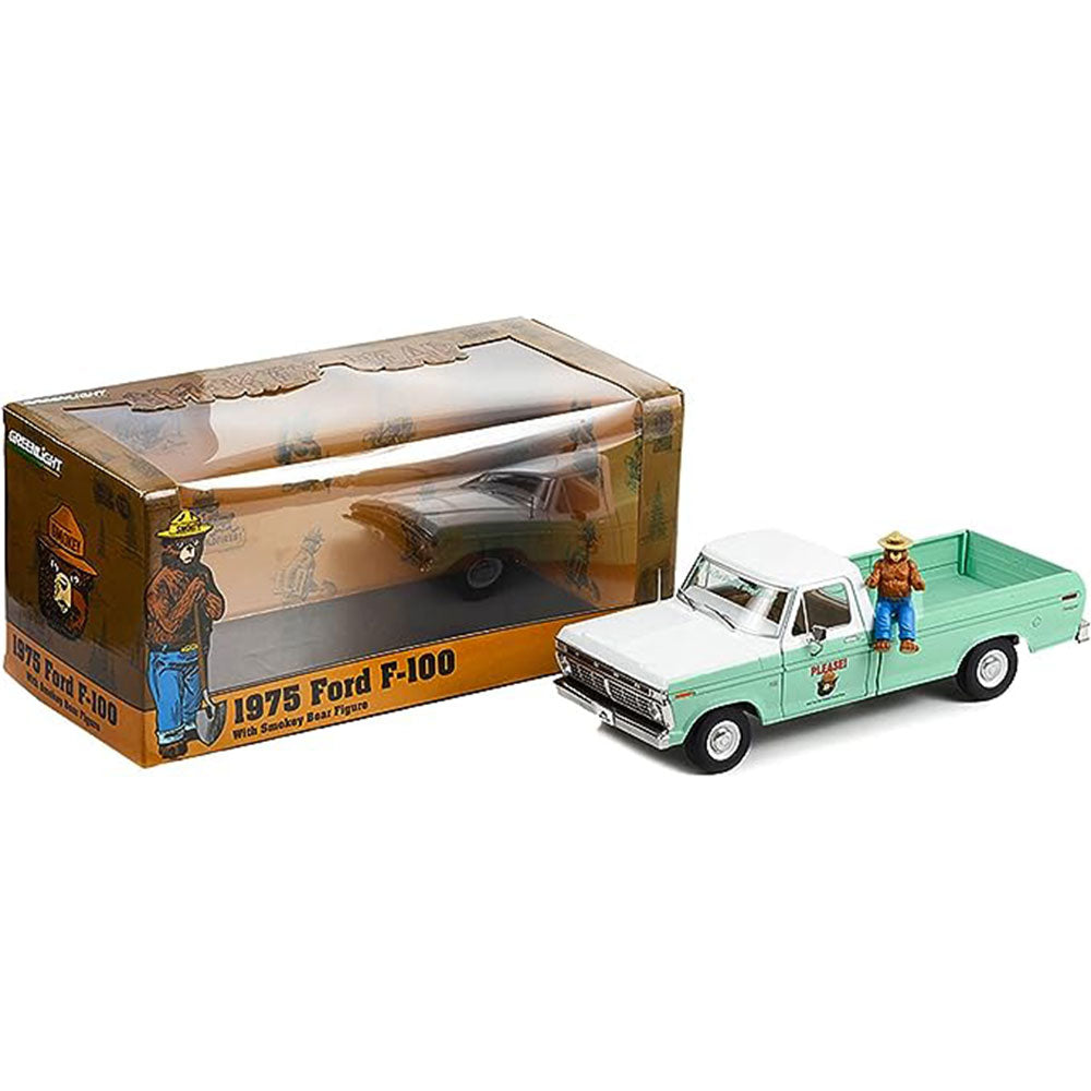 1975 Ford F-100 Forest Service with Bear 1:18 Scale (Green)