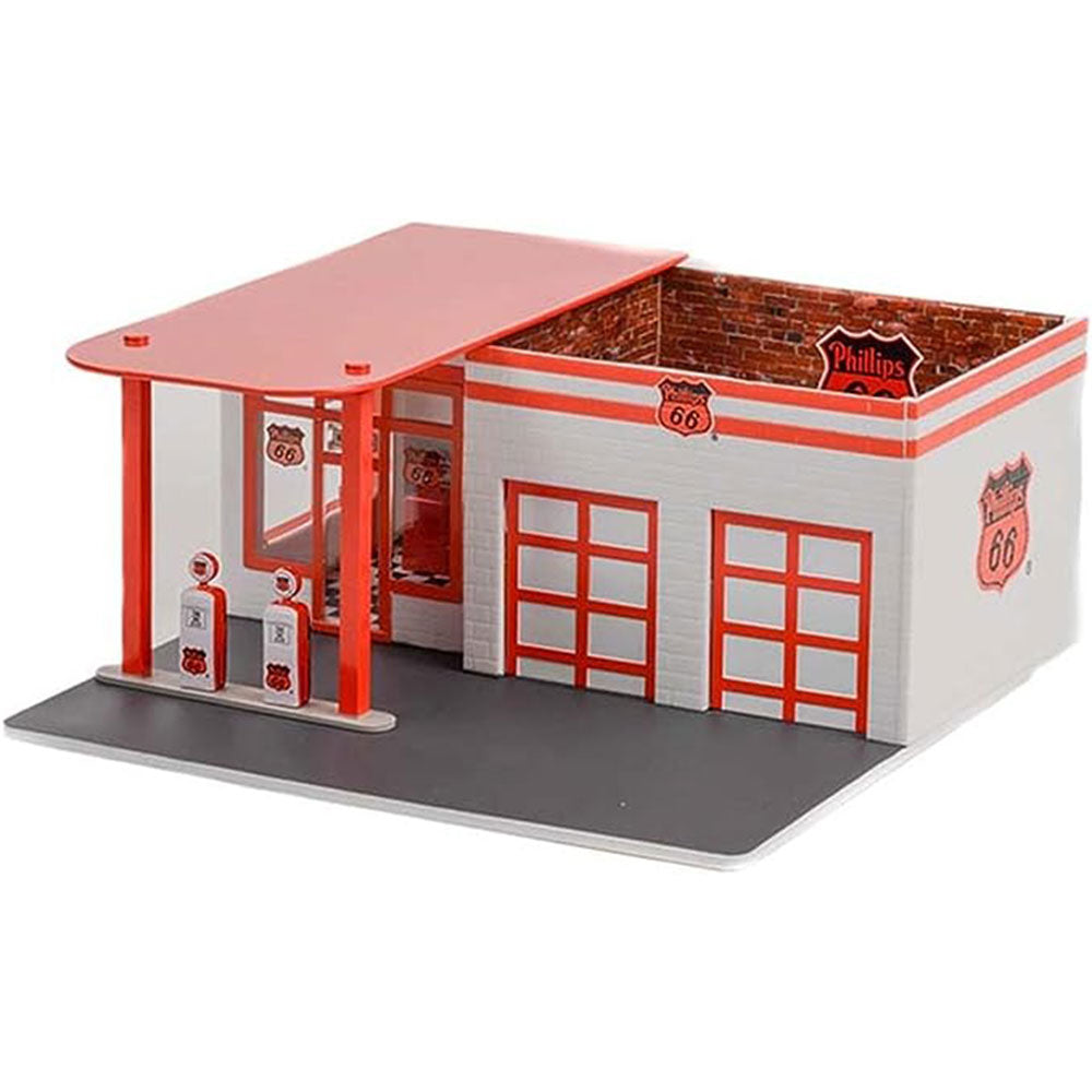 Vintage Gas Station Phillips 66 1:64 Scale Diorama