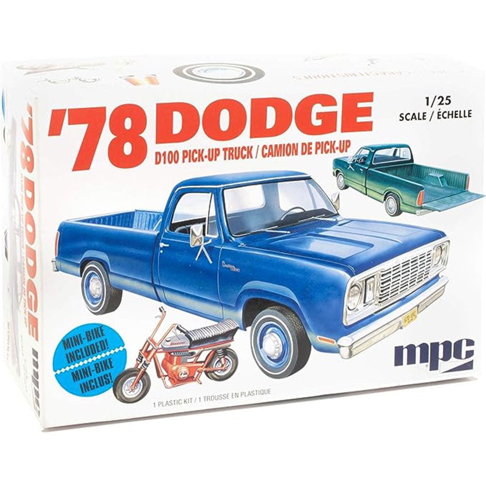 1978 Dodge D100 2T Custom Pickup Plastic Kit 1:25 Scale
