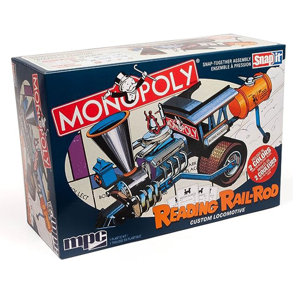 Monopoly Rail Rod Locomotive Snap Plastic Kit 1:25 Scale