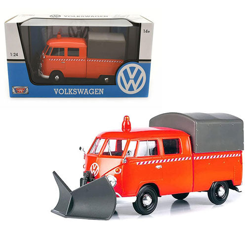 VW Pickup with Snow Plow Type 2 (T1) 1:24 Scale Figure