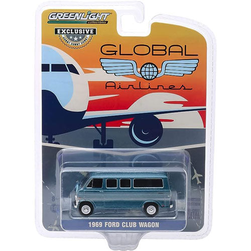 1969 Ford Club Wagon Global Airlines 1:64 Scale (Set of 6)