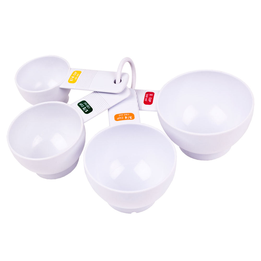 Appetito Plastic Measure Cups 4pcs (White)