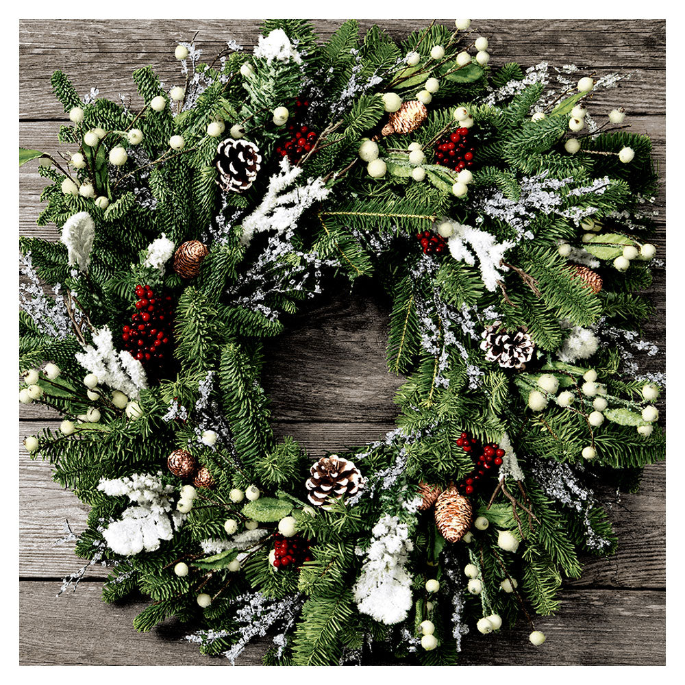 Paper+Design Christmas Wreath Luncheon Napkins