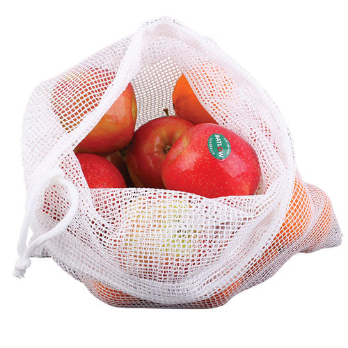 Appetito Woven Net Produce Bags 3pcs (White)