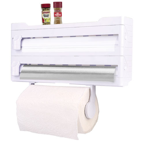 Appetito Wall Mount Kitchen Roll Dispenser (White)