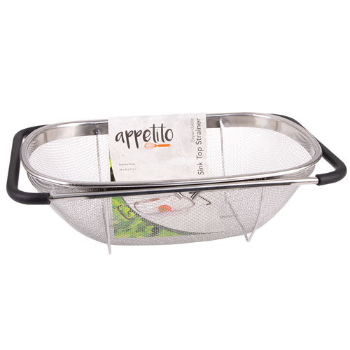 Appetito Stainless Steel Large Expandable Sink Top Strainer