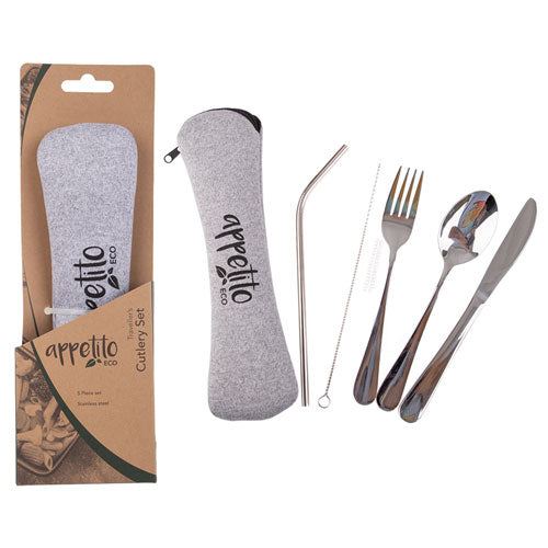 Appetito Stainless Steel Traveller's Cutlery (Set of 5)