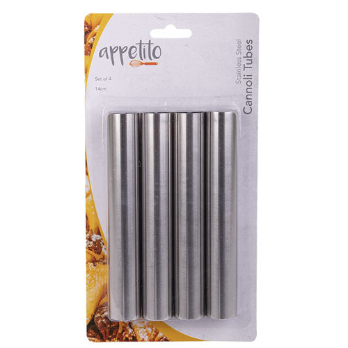 Appetito Stainless Steel Cannoli Tubes (Set of 4)