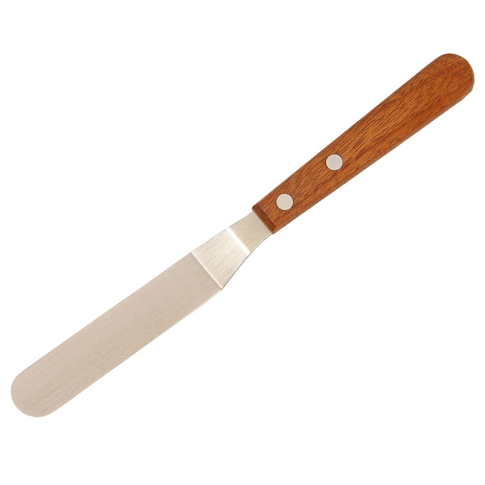 Stainless Steel Offset Palette Knife with Wooden Handle