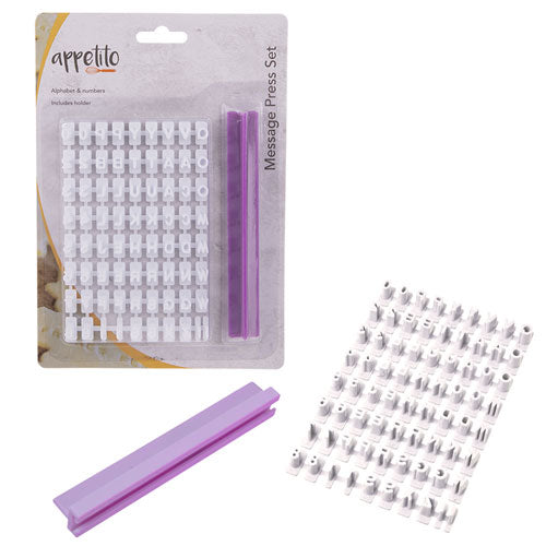 Appetito Alphabet & Numbers Message Press Set (Lilac)