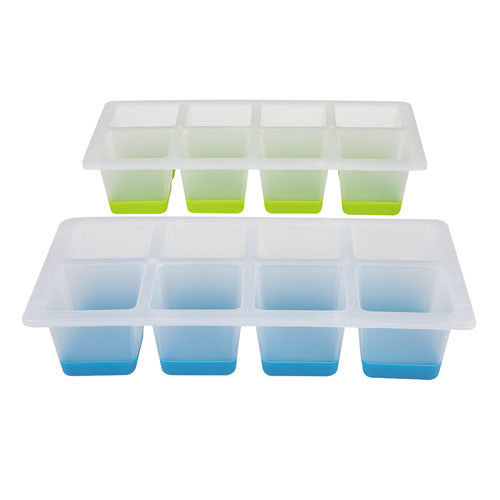 Appetito Easy Release 8-Cube Square Ice Tray 2pc (Blue/Lime)