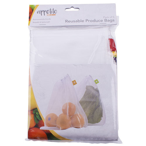 Appetito Mesh Produce Bags (Set of 5)