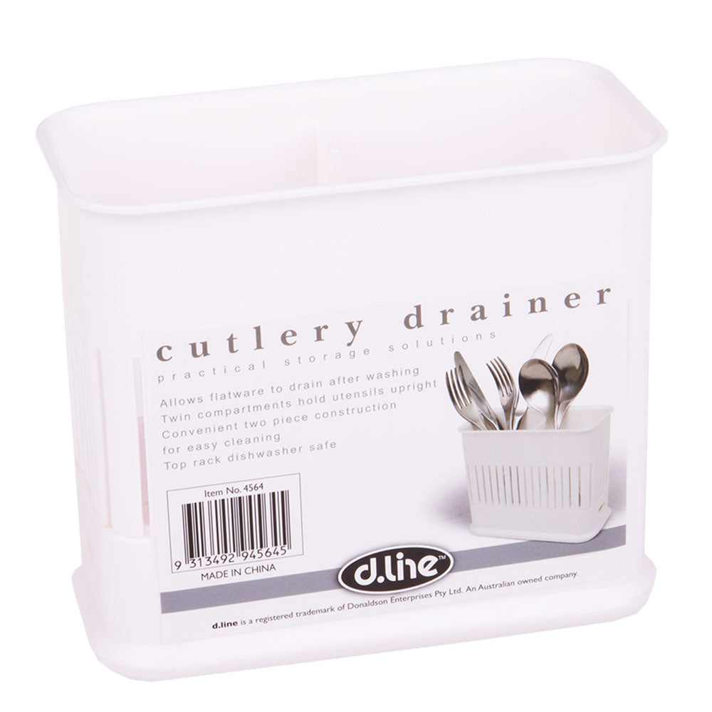 D.Line Plastic Cutlery Drainer (White)