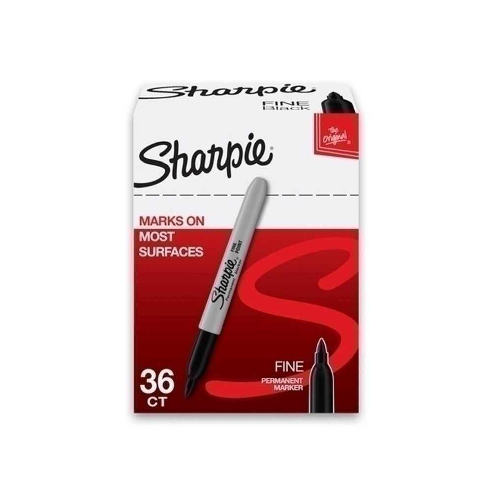Sharpie Permanent Marker Fine 36pcs (Black)