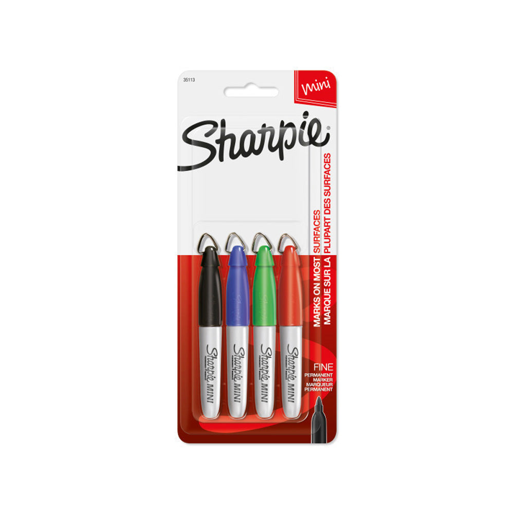 Sharpie Mini Pen Fine 4-Color Pack (Box of 6)