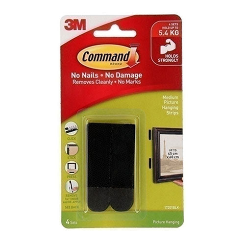 Command Picture Hanging Strips 4pk (Black)