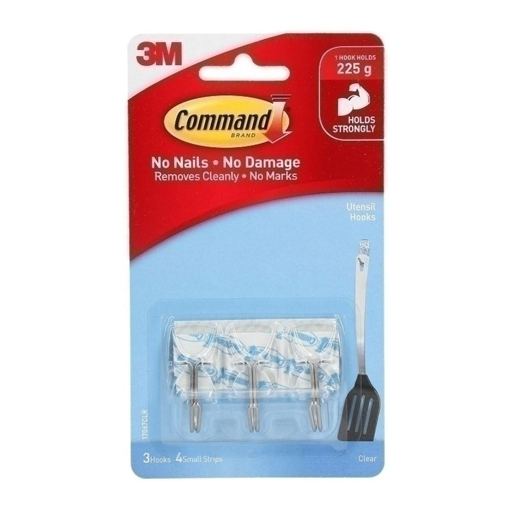 Command Clear Small Utensil Hooks (Box of 6)