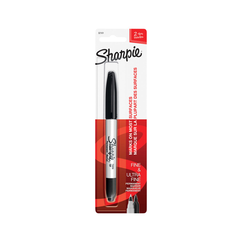 Sharpie Black TwinTip Marker (Box of 6)