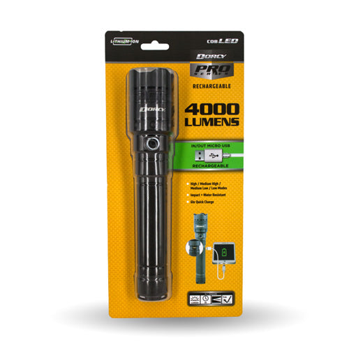 Dorcy 4000-Lumen Rechargable Aluminum LED Flashlight