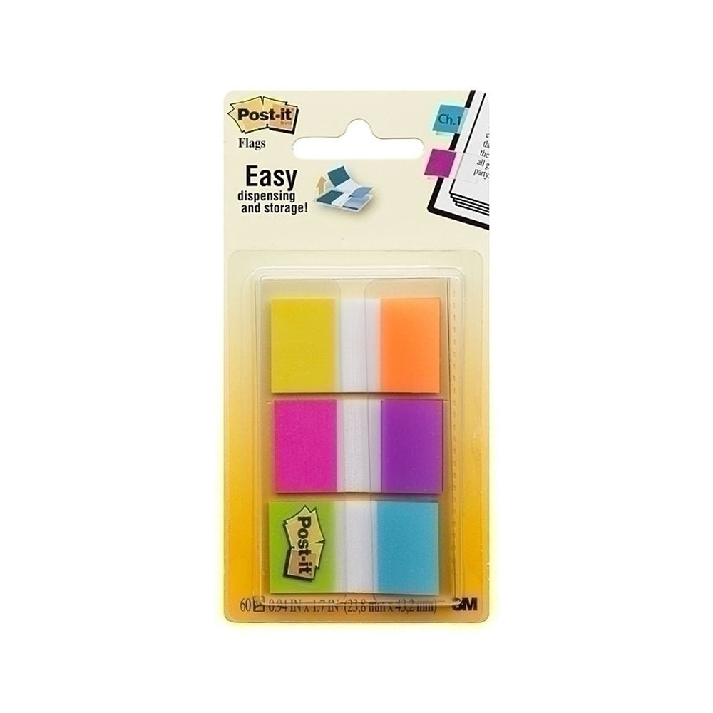 Post-It Bright Colors 25x43mm Flags (Box of 6)