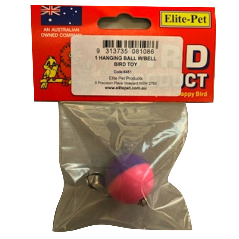Elite Pet Hanging Ball with Bell Bird Toy