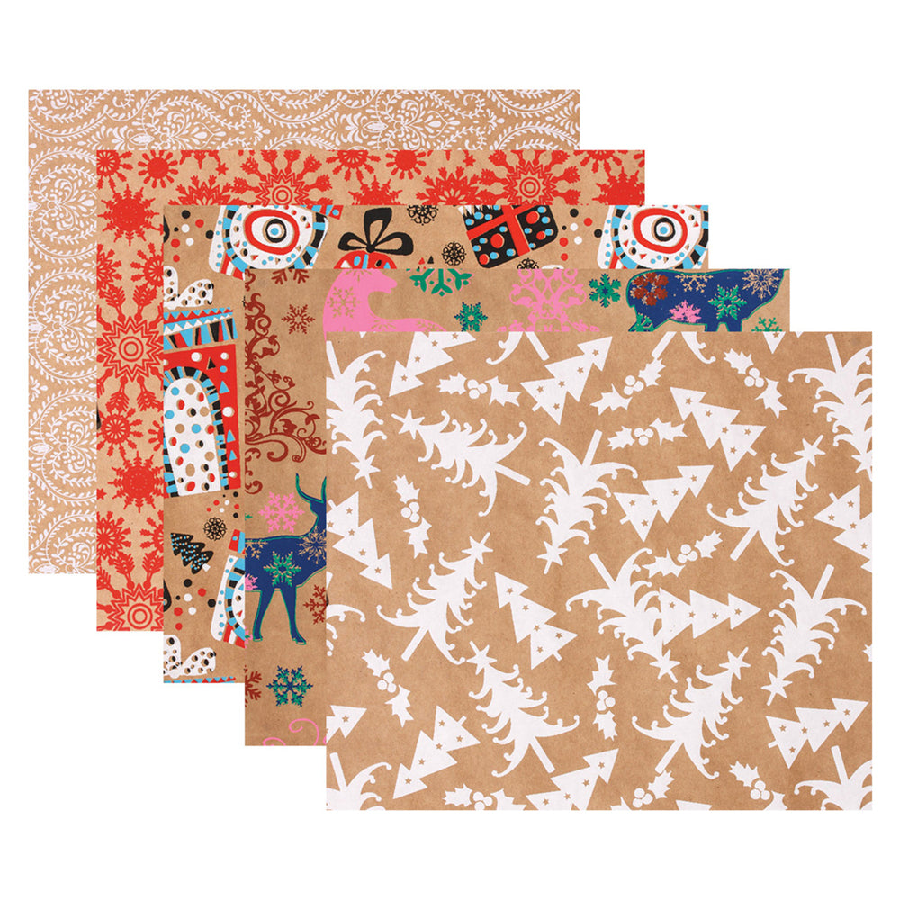 Christmas Kraft Paper 40pk