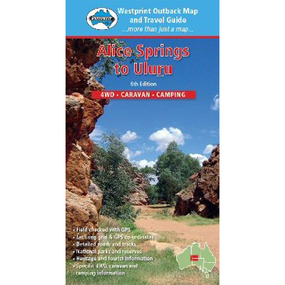 Alice Springs to Uluru Map (6th Edition)