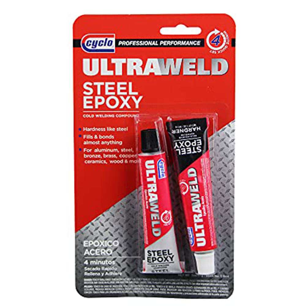 Cyclo Ultraweld 4-Minute Set Epoxy Steel Tubes 28g
