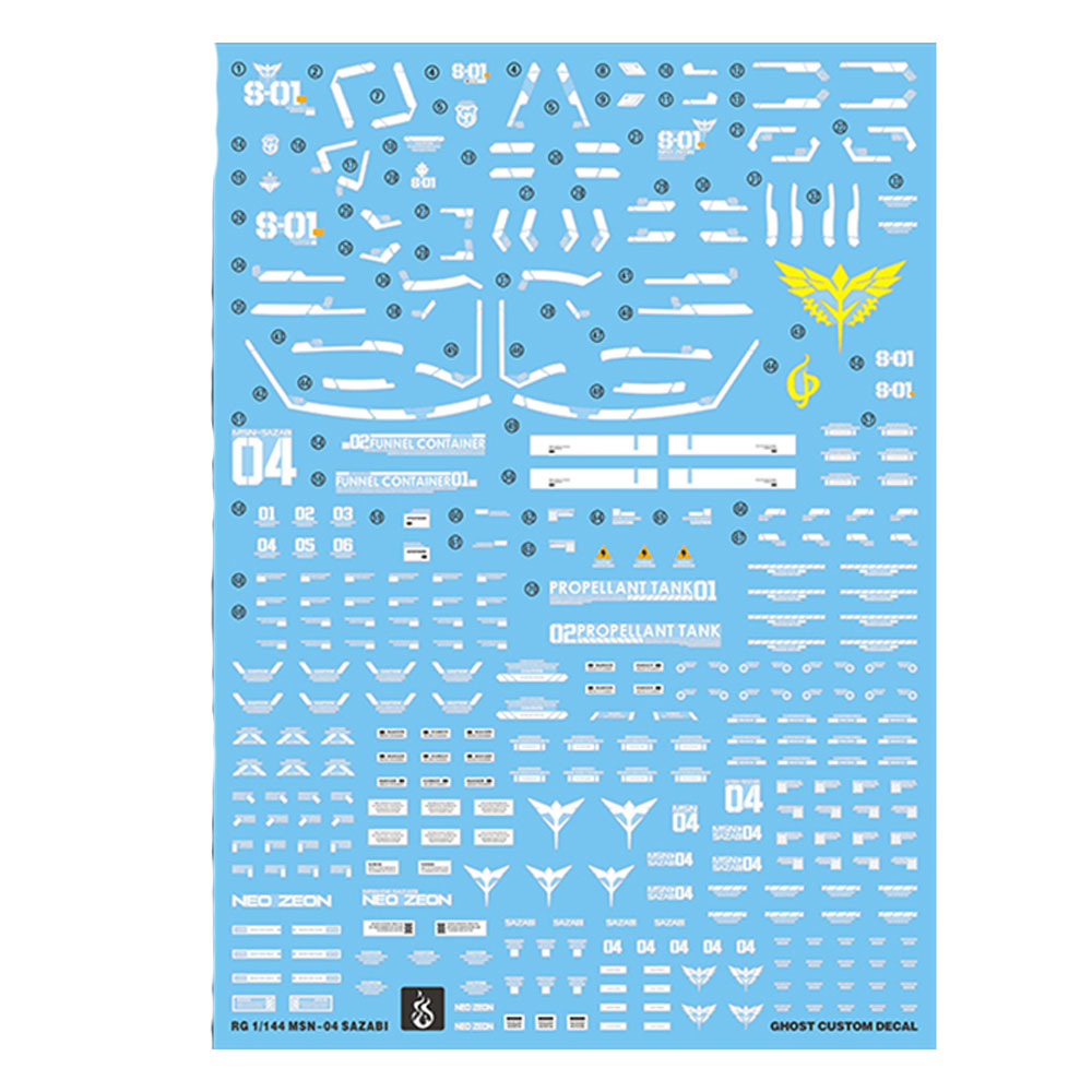 Bandai Real Grade 1/144 Scale Model Decal