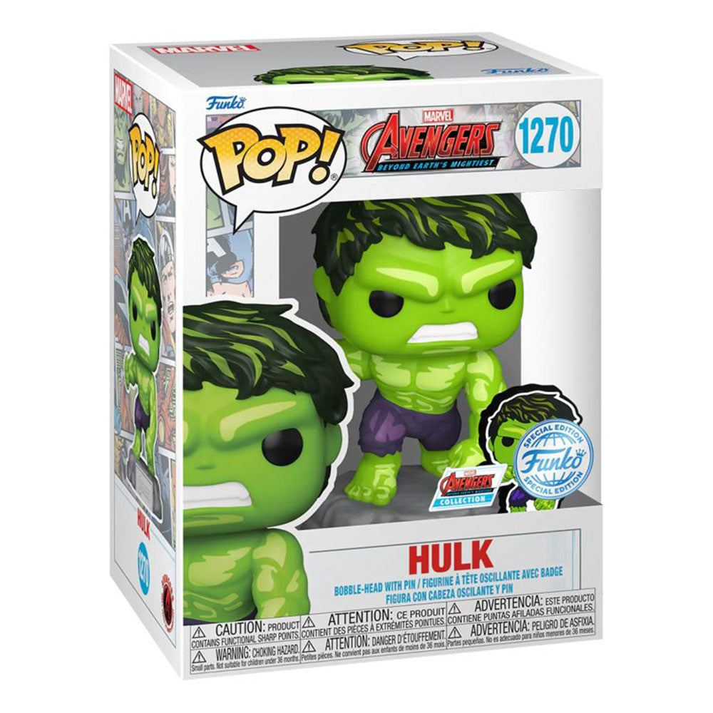 Avengers 60th Hulk Comic with Pin US Exclusive Pop! Vinyl
