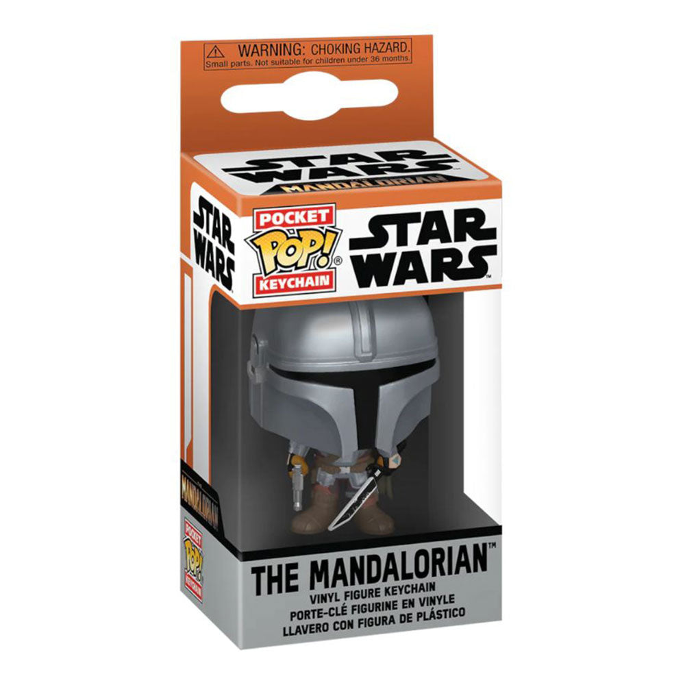 Star Wars Mandalorian with Darksaber Pop! Vinyl Keychain
