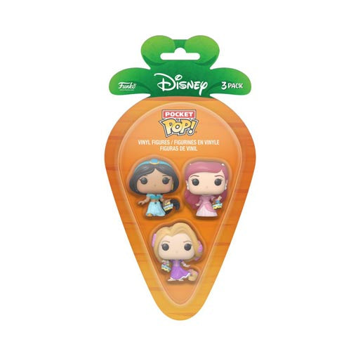 Disney Rapunzel, Ariel, Jasmine Carrot Pocket Pop! 3-Pack