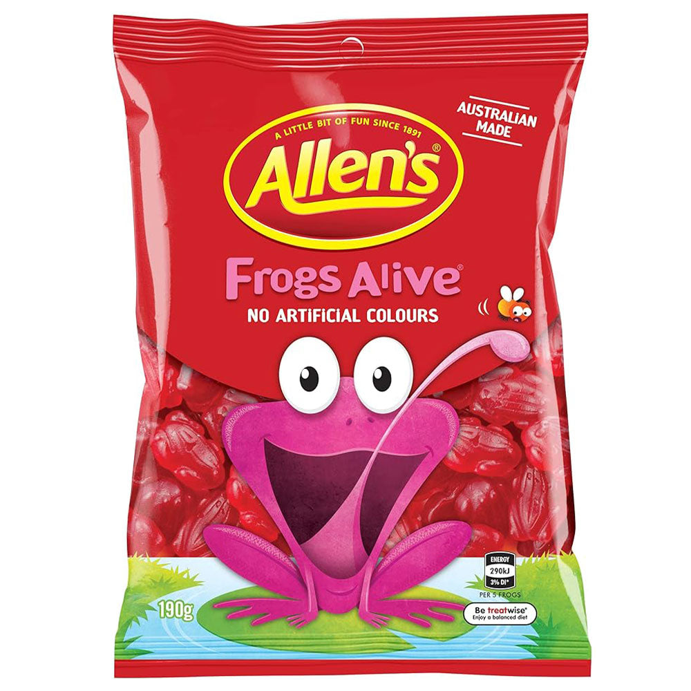 Allens Red Frogs 190g (12 Bags)