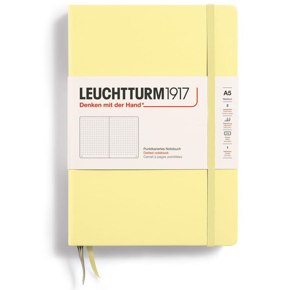 Leuchtturmハードカバー点線ノートブックA5(黄色)