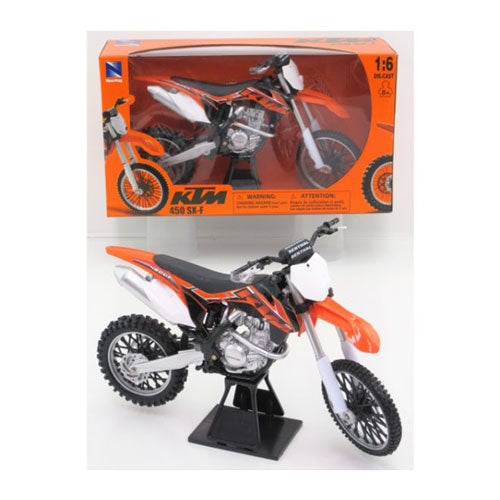 KTM 450 SX-F 1:6 Diecast Motocross Dirty Bike (Orange)