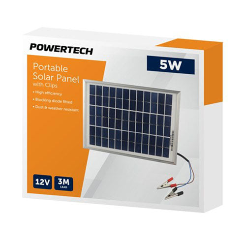 12V 5W Solar Panel with Clips