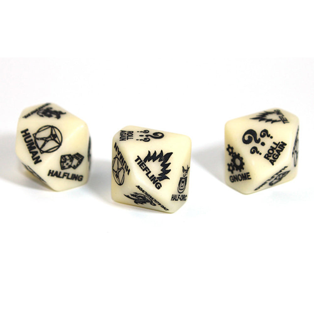 Chessex D10 Dice 5th Edition Race (Custom Engraved)