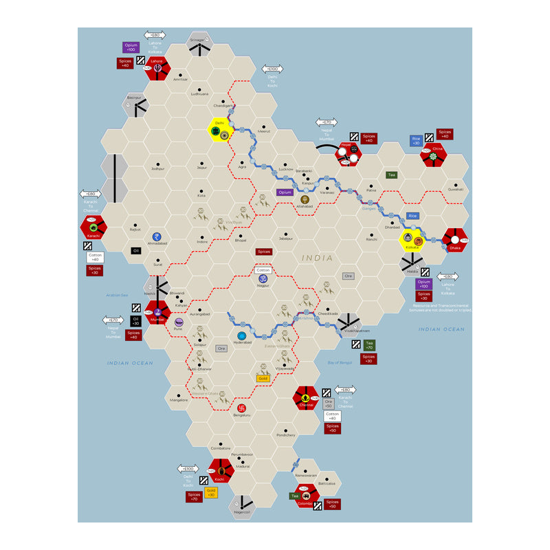 18 India Strategy Board Game
