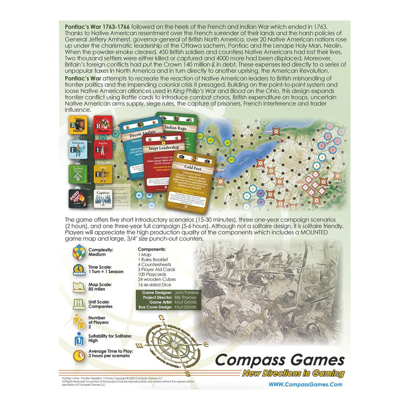 Pontiac's War Frontier Rebellion 1763-1766 Board Game