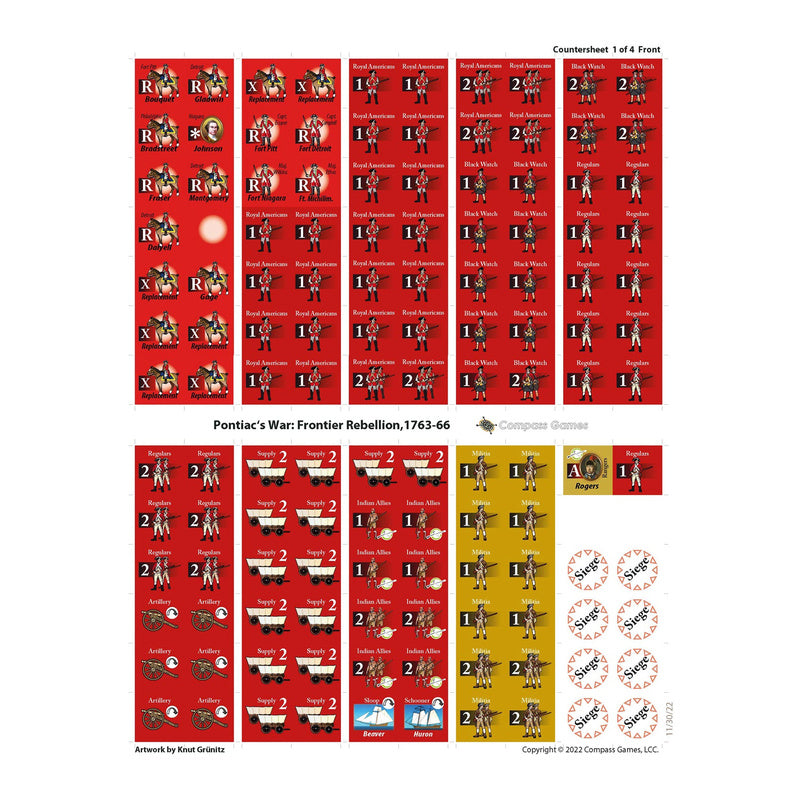 Pontiac's War Frontier Rebellion 1763-1766 Board Game