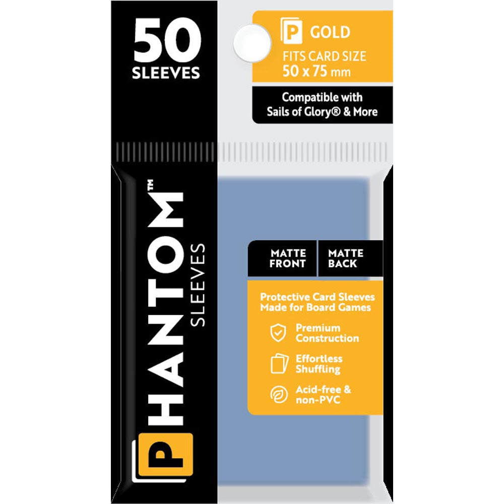 Gold Phantom Sleeves 50pcs (50x75mm)
