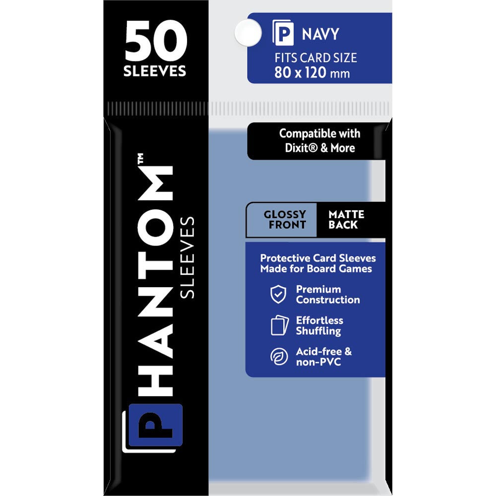 Navy Phantom Sleeves 50pcs (80x120mm)