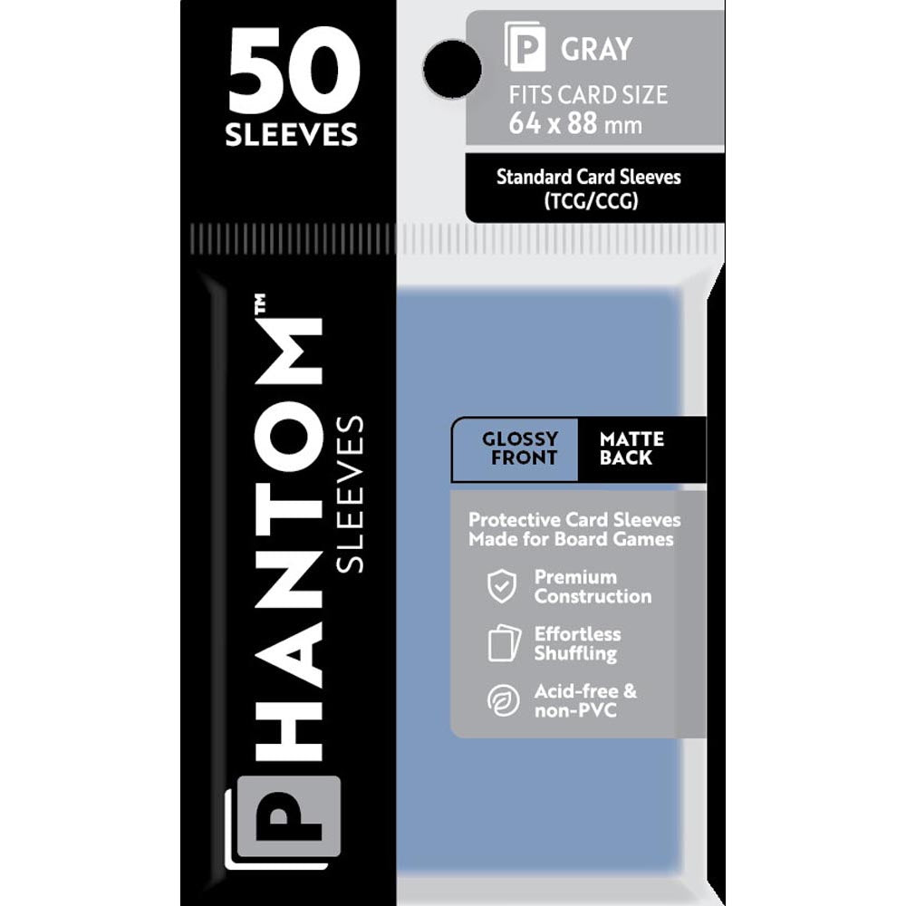 Gray Phantom Sleeves 50pcs (64x88mm)