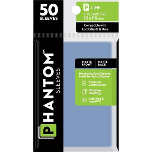 Lime Phantom Sleeves 50pcs (70x110mm)