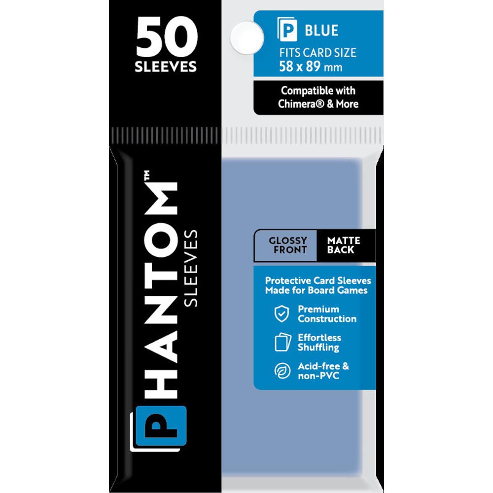 Blue Phantom Sleeves 50pcs (58x89mm)