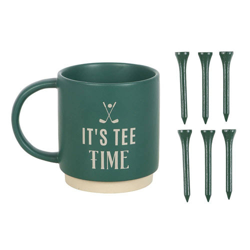 Its Tee Time Mug with Golf Tees