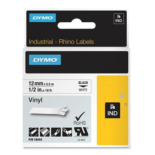 Dymo Tape Label White (12mmx5.5m)