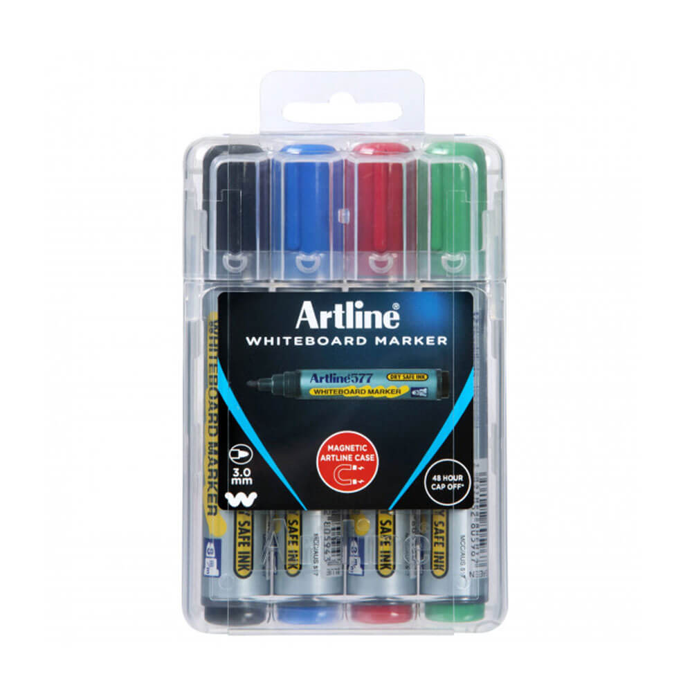 Artline Whiteboard-Marker im Hartschalenetui, 2 mm, sortiert